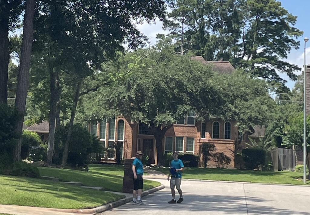 Two people on the street gathering signatures for Lisa Emerson for TX 126